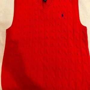 Ralph Lauren Red Vest Boys Size 14/16